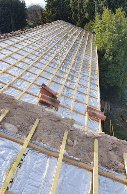 Toiture entièrement isolée et protégée